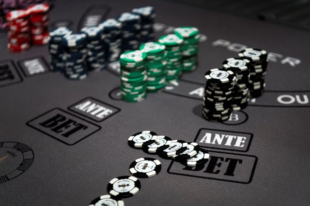 A stock photo of poker chips